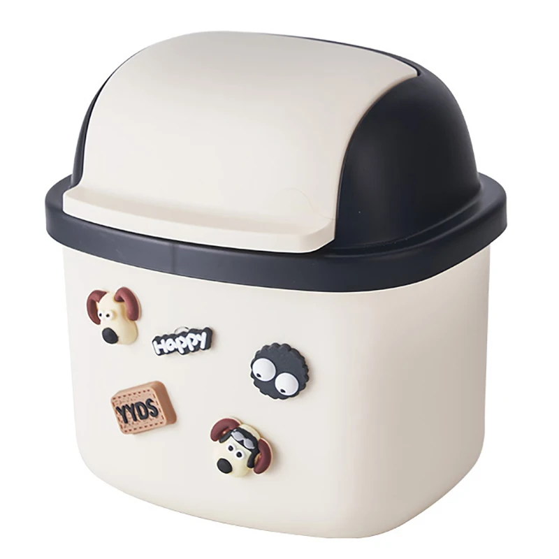 Home High Appearance Level Car Storage Bucket Dining Table Office Mini Cute Small Paper Basket With Lid