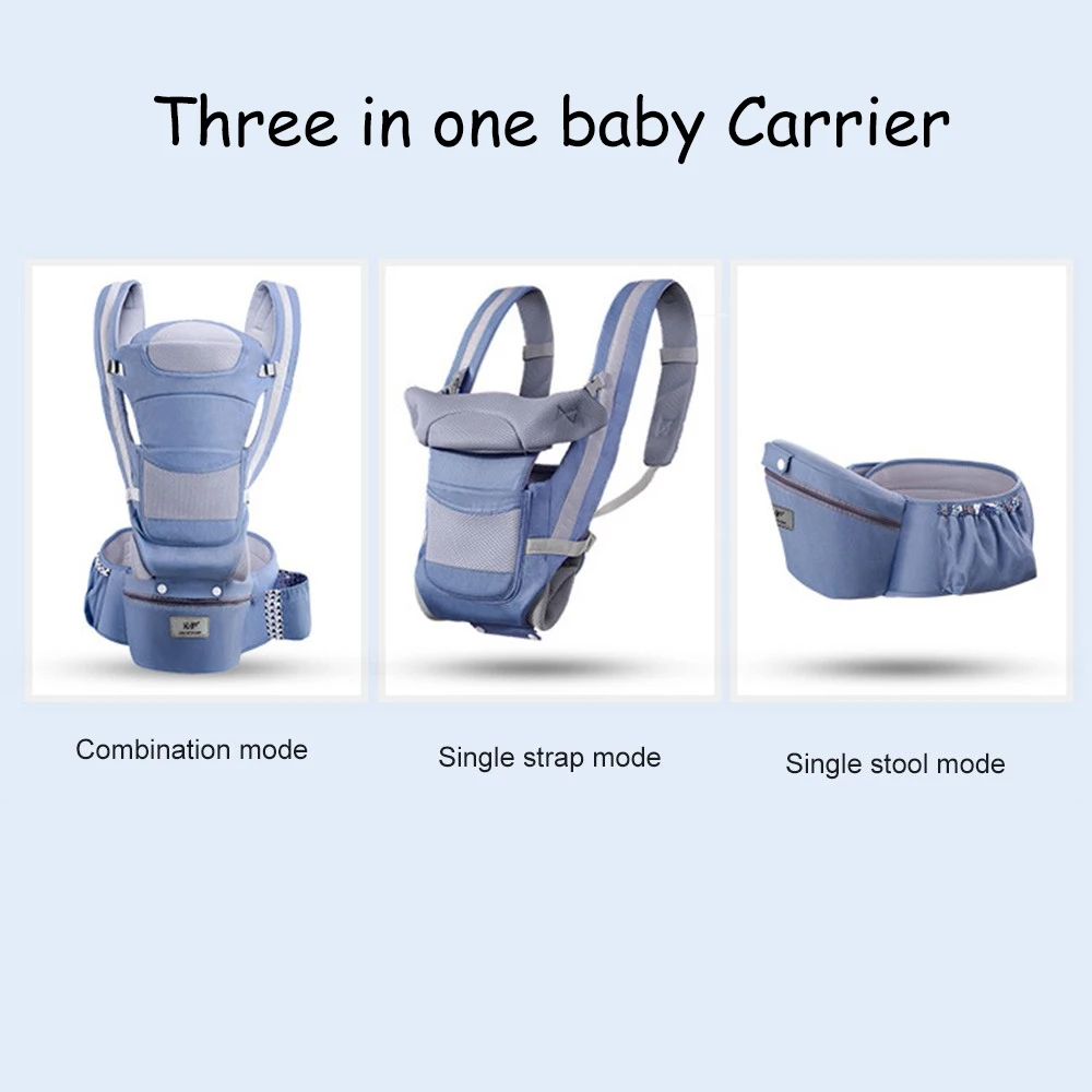 New 0-48 Month Ergonomic Baby Carrier Infant Baby Hipseat Carrier 3 In 1 Front Facing Ergonomic Kangaroo Baby Wrap Sling