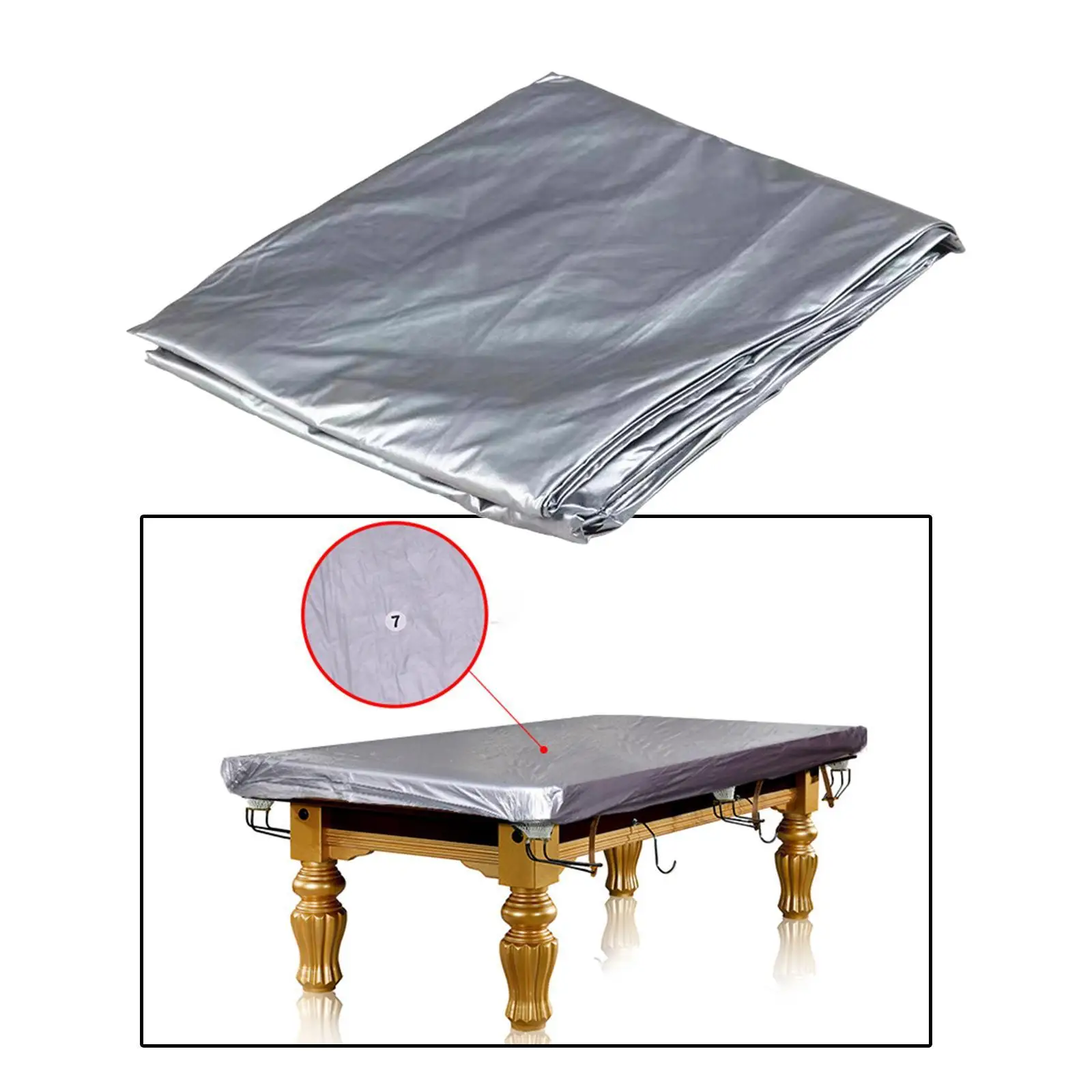 غطاء طاولة البلياردو المقاوم للغبار غطاء طاولة السنوكر للألعاب مكتب بار 240 سم × 130 سم