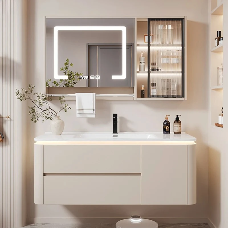 

Muebles Para El Hogar Maderaa Home Furniture Bathroom Washstand Cabinets Vintage Toilet Vanity Light Cabinets Storage Mirrors