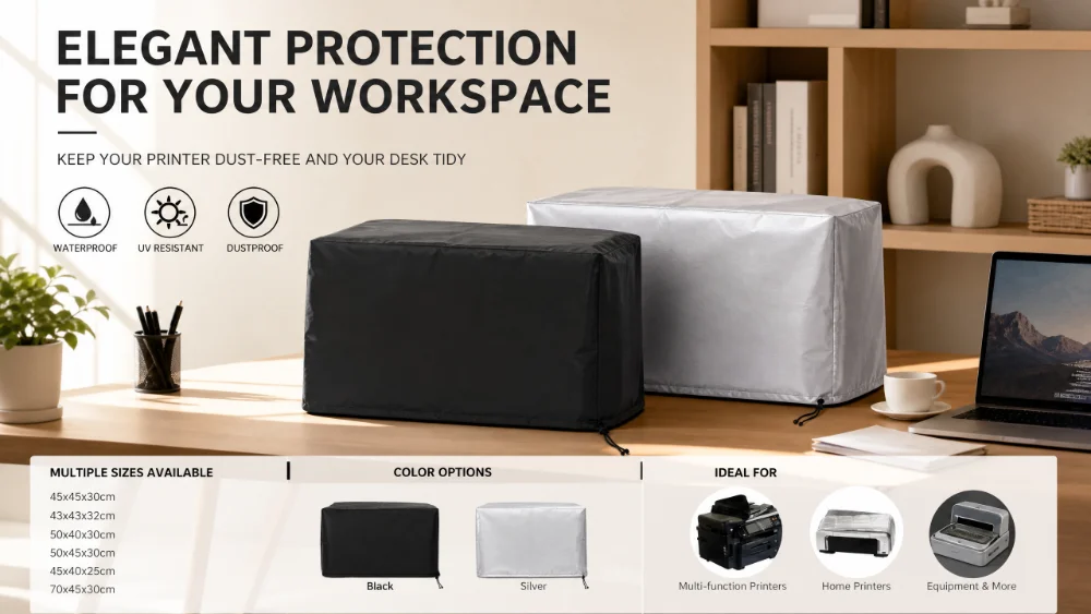 210D Office Printer Waterproof Dustproof Cover Protective Chair Table Cloth for Epson Workforce OfficeJet Pro 3D Printer Cover