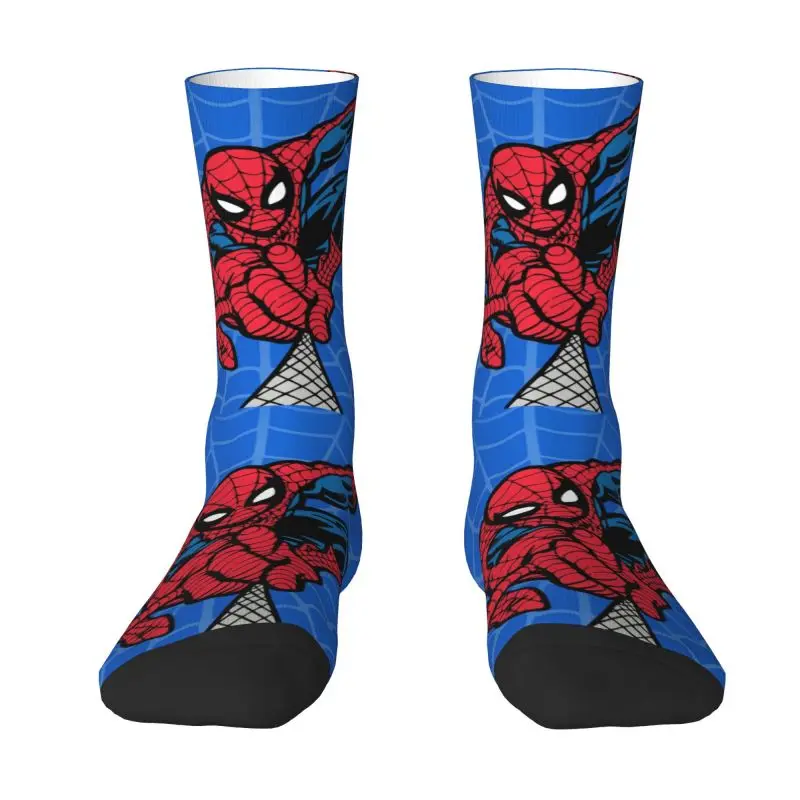 Spider Superhero Men's Crew Socks Unisex Novelty 3D Printed Dress Socks