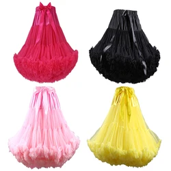 Enagua Lolita de tul suave para mujer, tutú hinchado hasta la rodilla, crinolina de Halloween, Cosplay, debajo de la falda, vestido de baile, 65CM/25,5 pulgadas