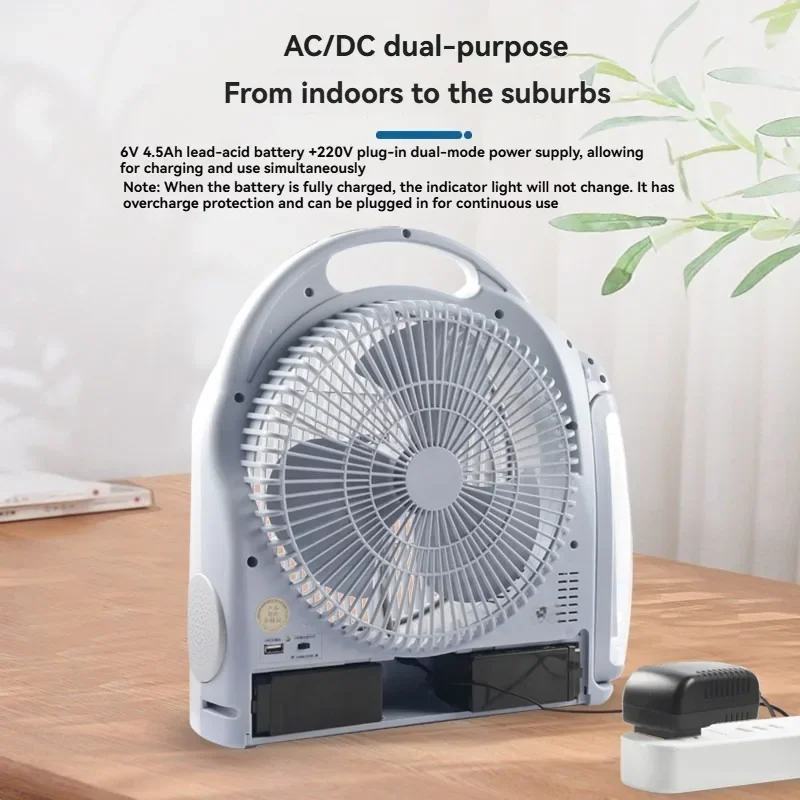 Portable 10inch Energy Saving Electric Fan Office Desk USB Table Fan Suitable for Office Desks Outdoor Camping and Home Use - view 2