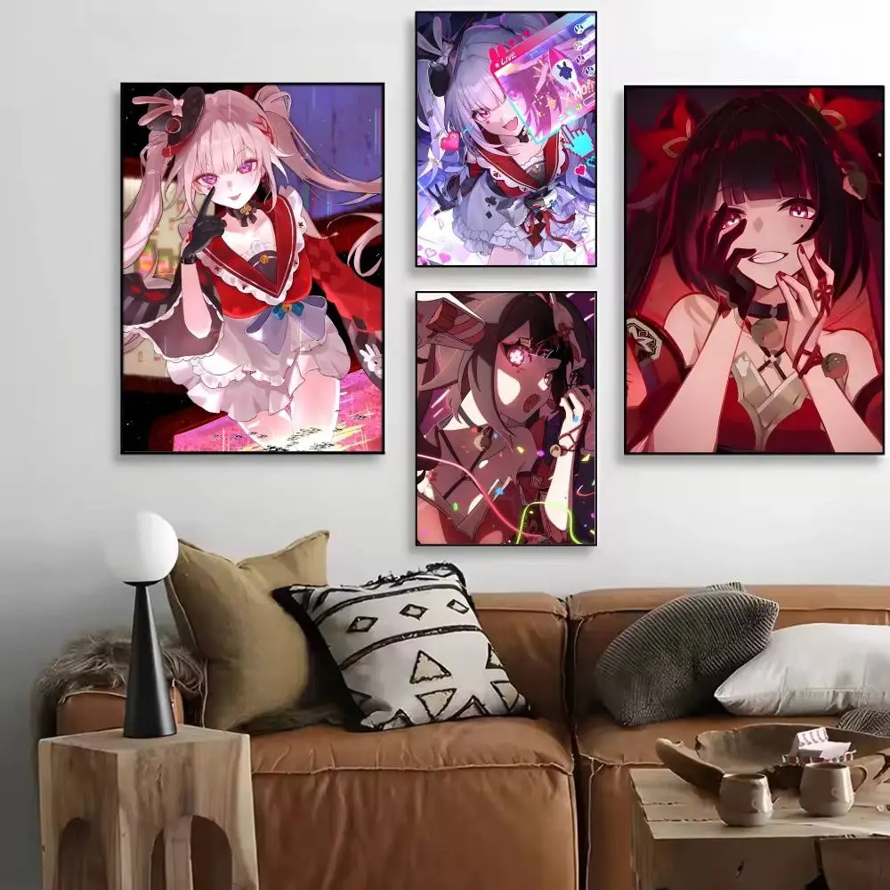 Anime Game Honkai Star Rail Sparkle Posters High Quality Self-adhesive Wall Art Decorations Color Prints Sticky