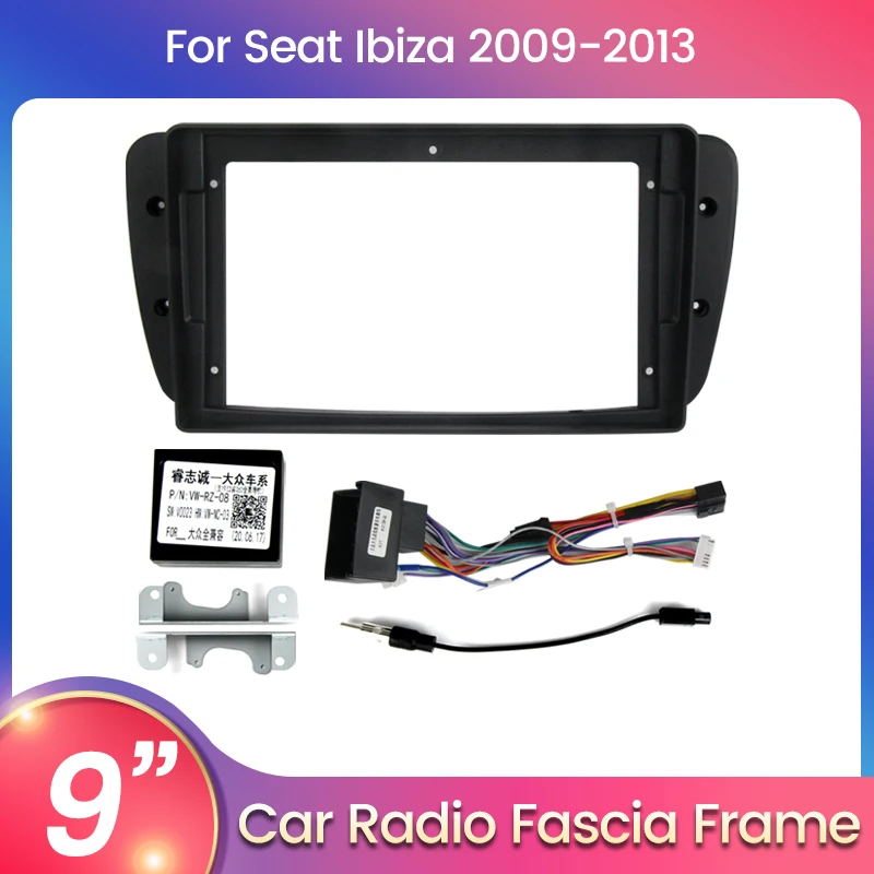 9-Zoll-Autoradio-Stereo-Blende Rahmen für Sitz ibiza 6j 2012-2016 DVD-Armaturen brett Audio-Anschluss Adapter Facia Panel Frame Kits