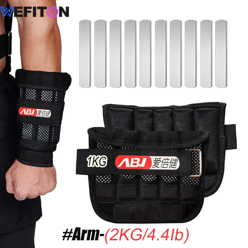 1 Paar verstellbare Handgelenk- und Knöchelgewichte (2 kg/4,4 lb Arme + 4 kg/8,8 lb Beine) – abnehmbare Hantelscheiben für Laufen, Training, Männer und Frauen