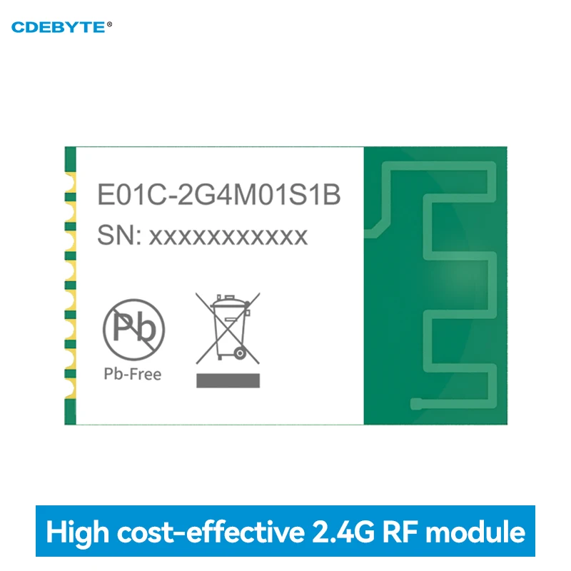 Si24R1 2.4G RF SPI Module Pin To Pin Compatible with NRF24L01+ CDEBYTE E01C-2G4M01S1B Long Distance SPI PCB Antenna 2M Air Speed