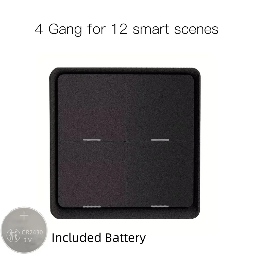 Moes ZigBee Wireless Tuya Smart Scene Switch With Battery 12 Control Modes Handheld Push Button Setup Home Automation Scenarioa