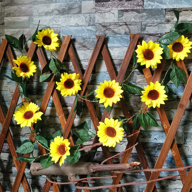 Luces solares de girasol para decoración de jardín, cadena Led impermeable, simulación de luz de hadas para Patio, fiesta de boda