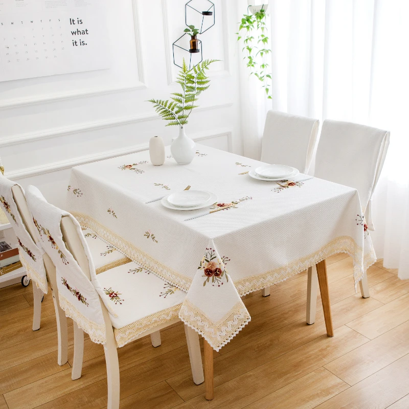 Mantel bordado chino, tela DE ARTE Pastoral, mantel de lino y algodón, pequeño, fresco y Simple, mantel de mesa redondo