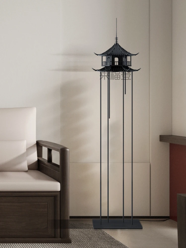 New Chinese style classical floor lamp, hotel lobby, tea house, tea room, dining room, homestay living room, pavilion decoration