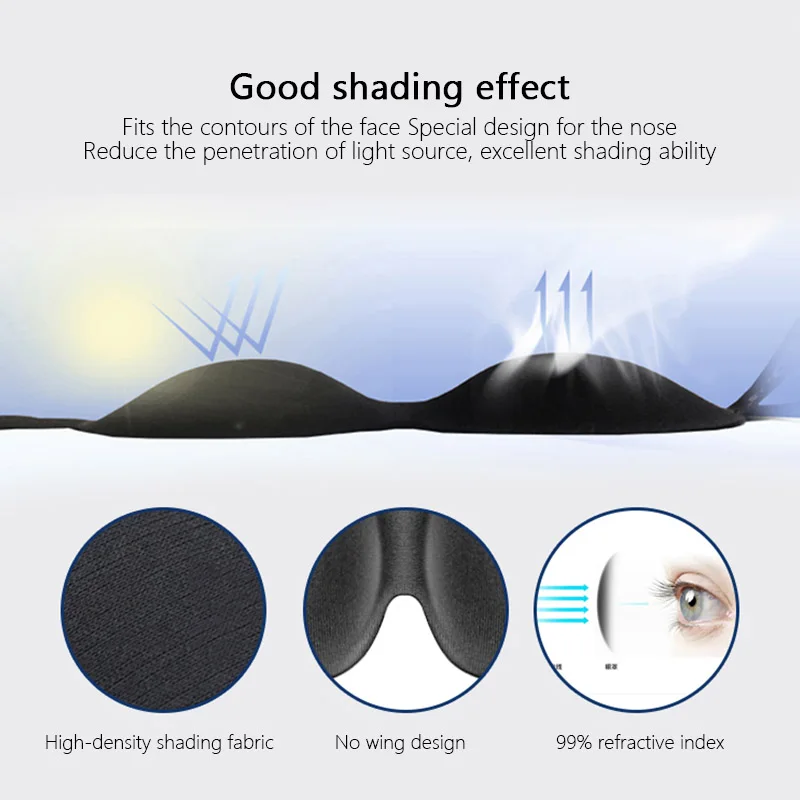 Obrázek 7: 1ks oko maska 3D aktualizovat 3D výpadek spánek maska outdoorové nap maska ulevit únava výpadek maska nos maska