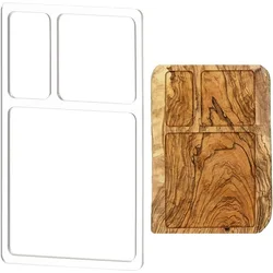3 Pocket Valet Tray Router Templates Rectangle Clear Acrylic Template Woodworking Router Template Transparent making kit