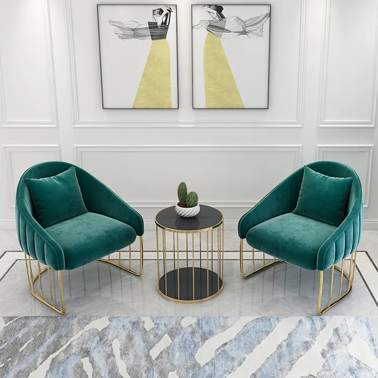 Light luxury single sofa chair simple living room bedroom balcony sitting area clothing store beauty salon leisure reception