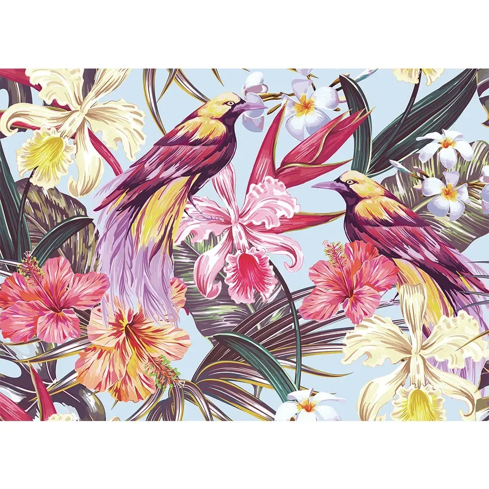 MaxRenard 1000pcs Adult Jigsaw Puzzle High Quality Puzzle for Adult Bird Paradise with Glue Sheets Home Wall Decoration Gift