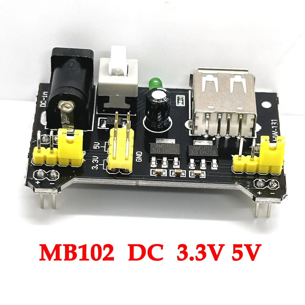 mb-102 Breadboard Power Supply Module /mb102 white Breadboard Dedicated Power Module 2-way 3.3V 5V MB-102 Solderless Bread Board