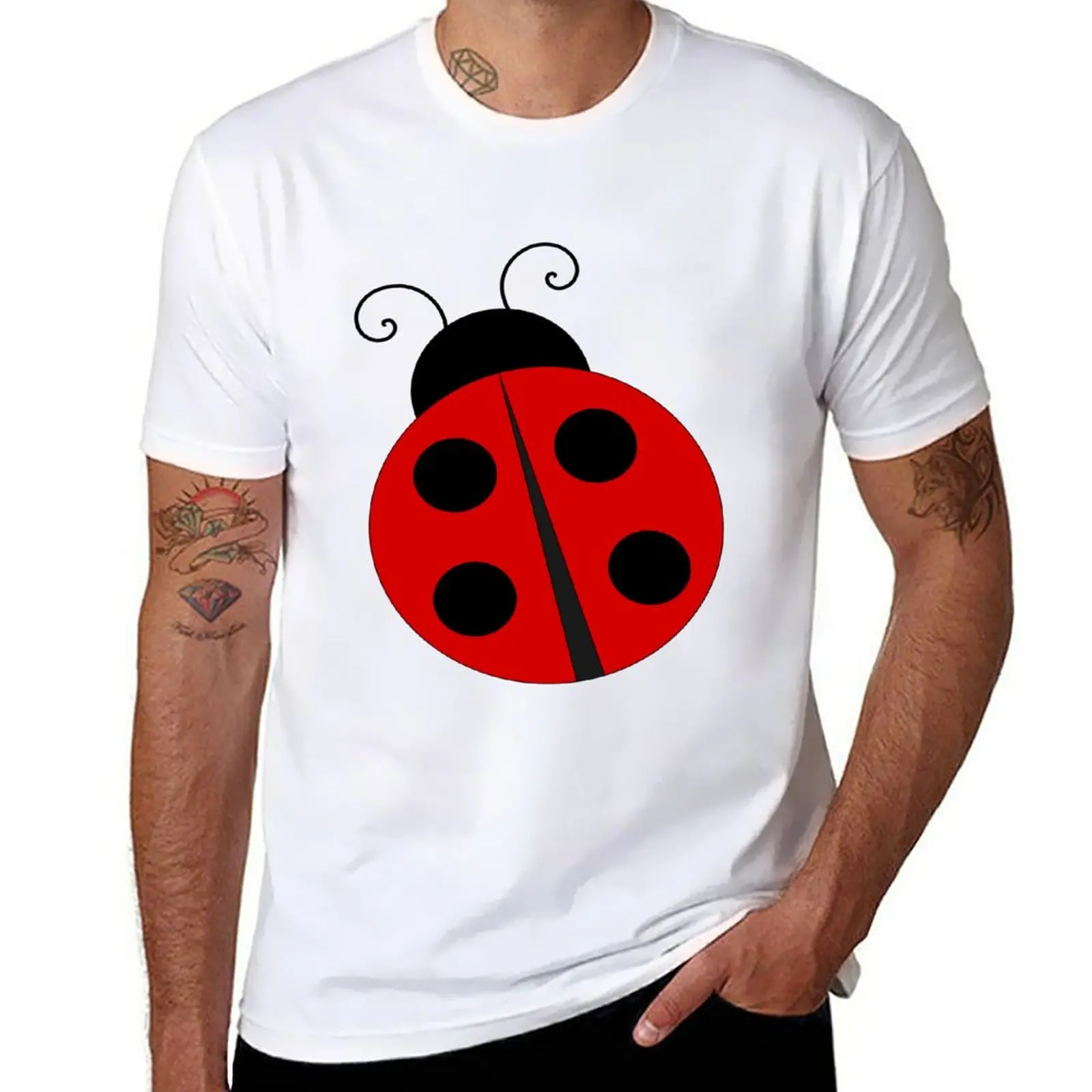 New Cute Ladybug Fun Insect T-Shirt vintage t shirt funny t shirts men workout shirt