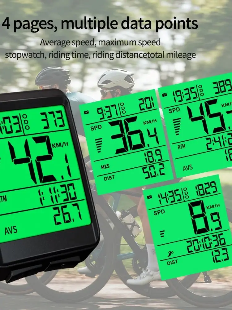 AliExpress Bikevee Wireless Bike Computer with Replaceable Battery Ultra-Long Standby 180 Hours Auto Backlight Real-Time Speed Tracking for Cycling