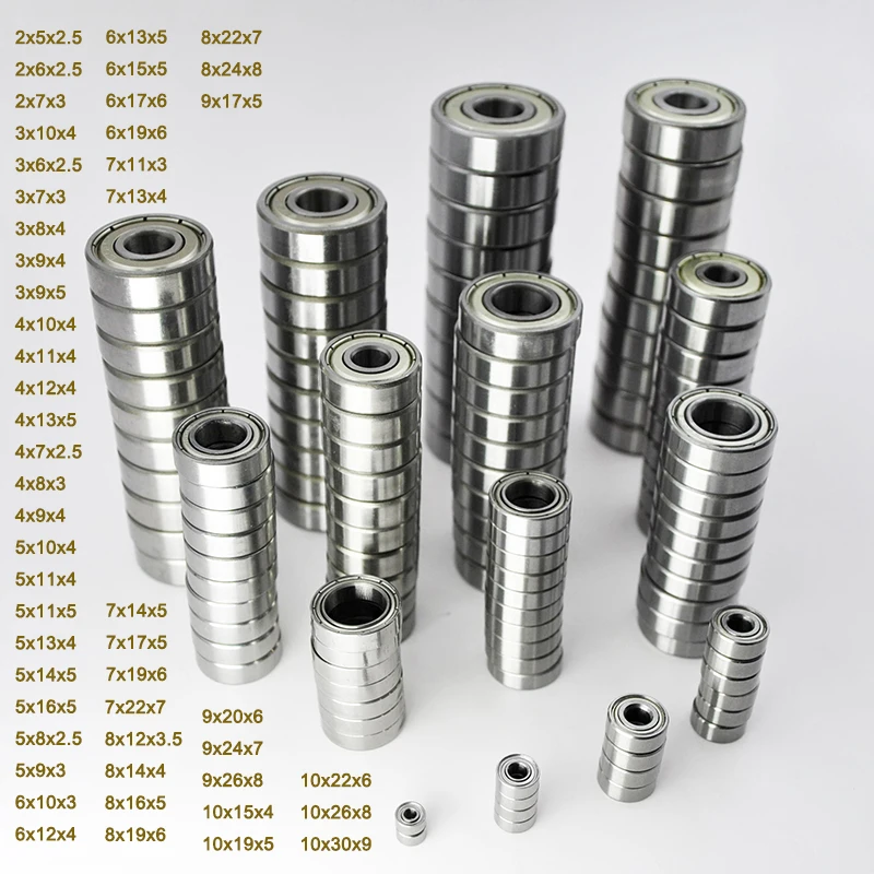 Miniatur-Kugellager 3x6x2,5 5x10x4 5x11x4 6x12x4 10x15x4 mm Bohrung 2mm 3mm 4mm 5mm 6mm 7mm 8mm 9mm 10mm Abgedichtetes Kleinlager