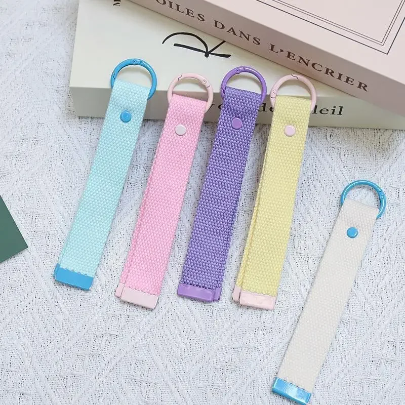 Colorful Fabric Keychain Lanyard Strap Durable Lightweight Hand Wrist Strap For DIY Key Bag Water Bottle Pendant Decor Keyring