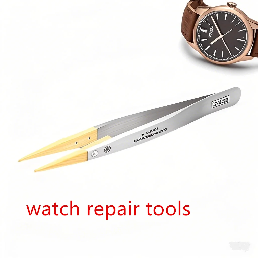 

1Pieces High End Tipped Tweezers Professional Watch Repair Tool Easy To Handle Tweezers Precision Anti-magnetic Tweezers