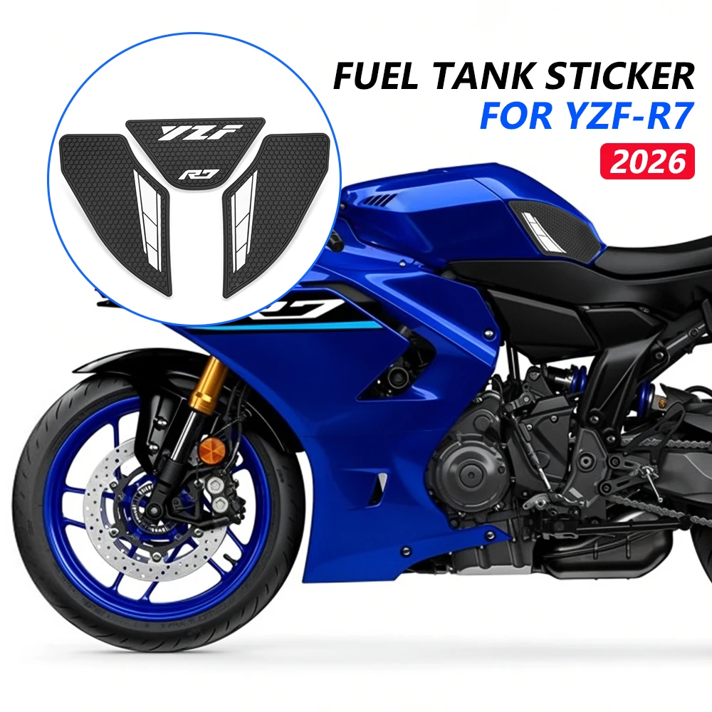 

For Yamaha YZF-R7 YZFR7 YZF R7 2026 Motorcycles Fuel Tank Pad Anti-Slip Traction Sticker Side Knee Decals Accessories