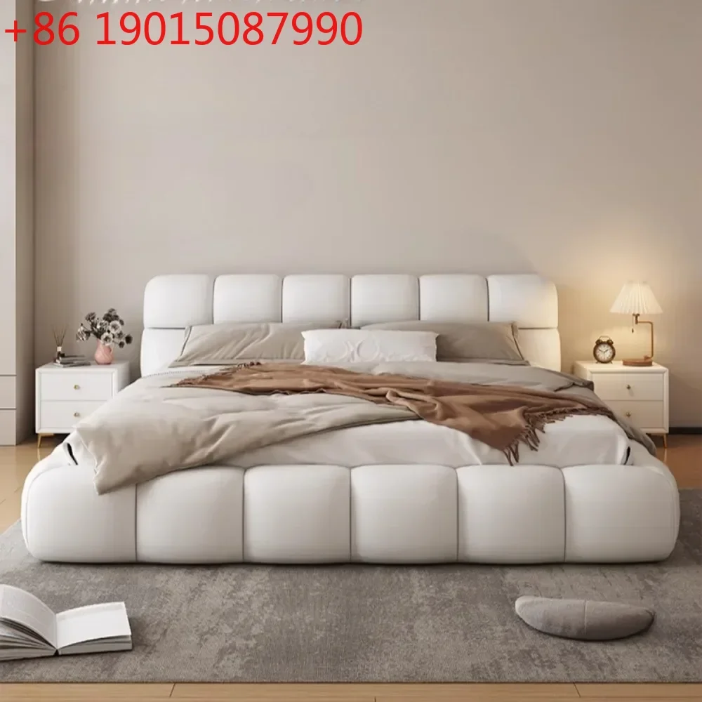 

Белые скандинавские кровати с обивкой для взрослых и детей 180x200, кровати с местом для хранения, прикроватные тумбочки, мебель для дома, декор