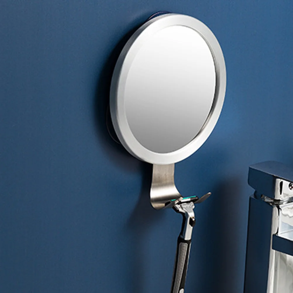 

Anti-Fog Bathroom Mirror Suction Cup Fogless Shower Mirror with Hook for Easy Installation in Washroom and Travel