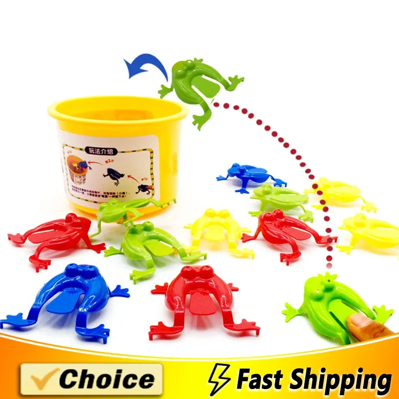 10-20Pcs Jumping Frog Bounce Fidget Toys For Kids Novelty Assorted  Stress Reliever Toys For Children Birthday Gift Party Favor