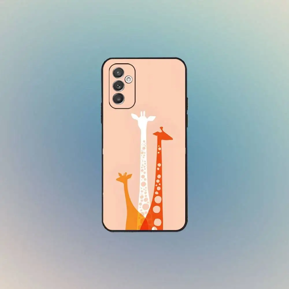 Giraffes Cute Animal  Phone Case For Samsung S 25,24,23,22,30,21,10,9,Ultra,Plus,Lite,FE,4,5 G Black Soft Case