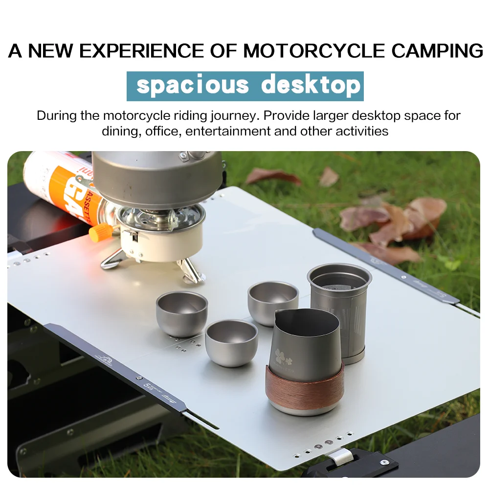 Motorcycle aluminum alloy folding table board side box quick-disassembly and modification side box camping outdoor storage table