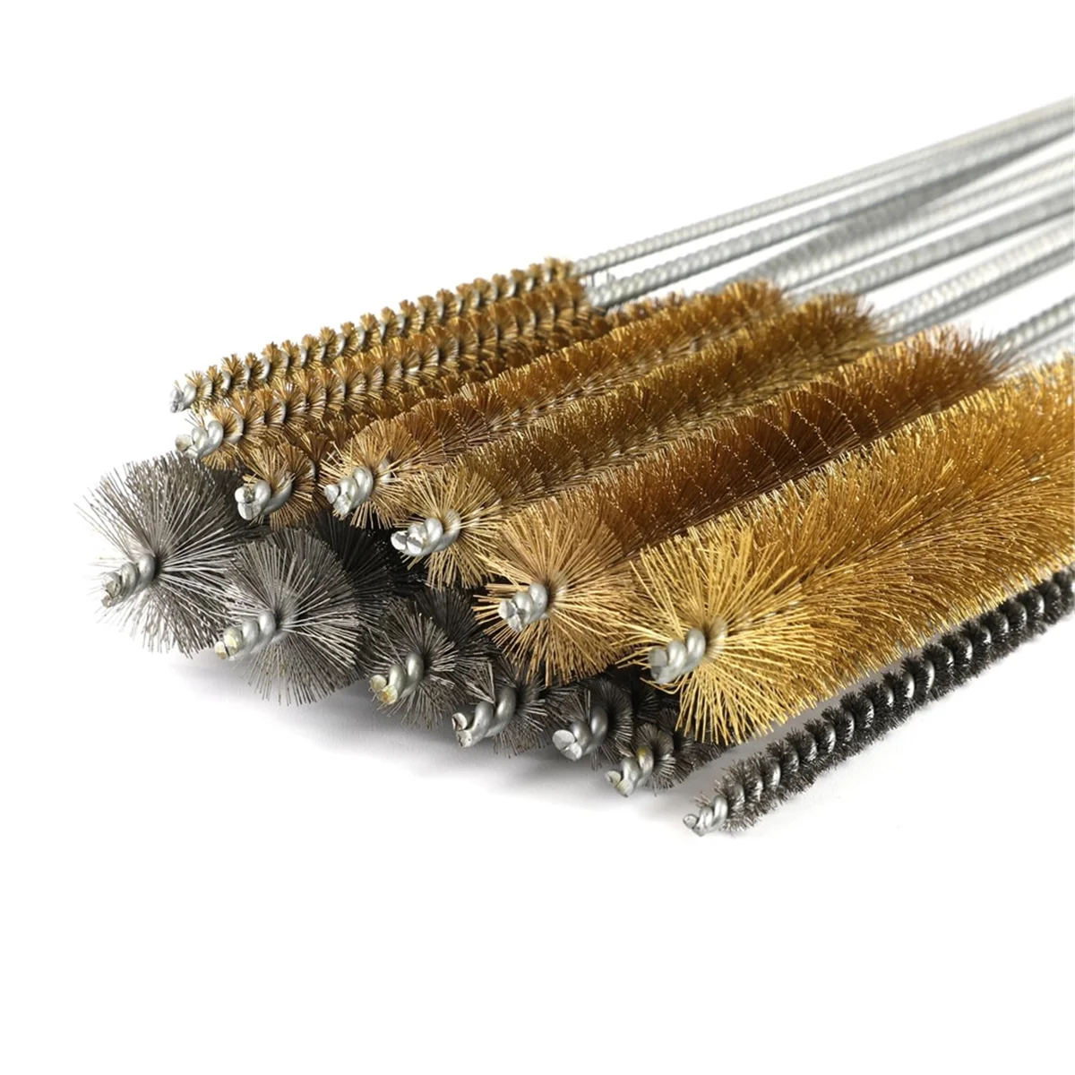 AA25 14-teiliges Set aus Edelstahl-Messingdrahtrohrbürsten, 30,5 cm lange Drahtbürsten für die Rohrreinigungsset, Rohrflaschenbürsten-Set