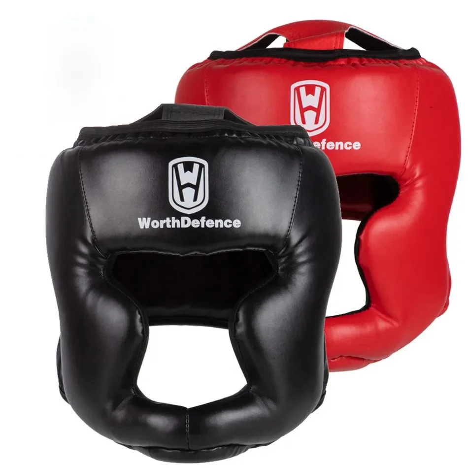 WOSWEIR-Kick Boxing Helmet PU Karate Muay Thai Guantes De Boxeo Free Fight MMA Sanda Men Women Training Adult Kid Equipment