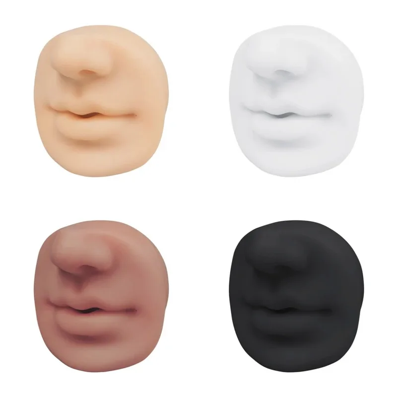 1PCS Microblading Reusable 5D Silicone Mouth Nose Model For PMU Beginner Training Tattoo Piercing Tool Jewelry Display Accessory