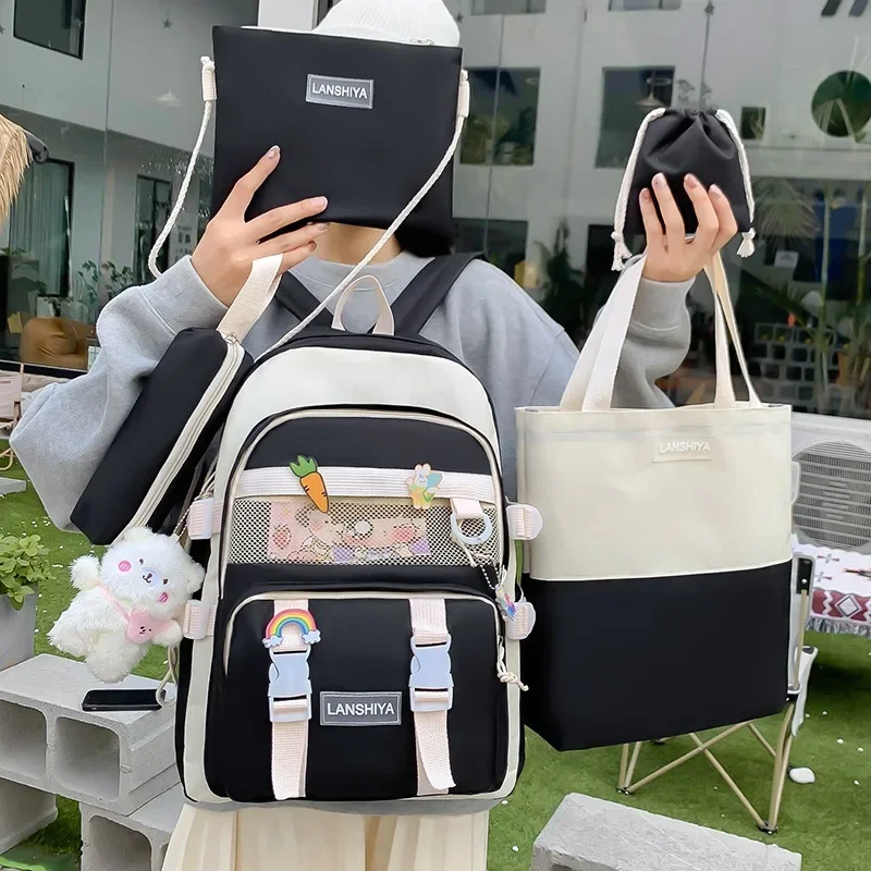 Imagem -02 - Bonito Conjunto de Mochila Impermeável Leve a Mochila Infantil na Escola Primária Novo a 6