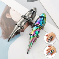 Dragon Punk Rings Metal Armour Knuckle Joint Full Finger Ring Activity Ring Punk Rock Gothic Cool Party Jewelry Accessories