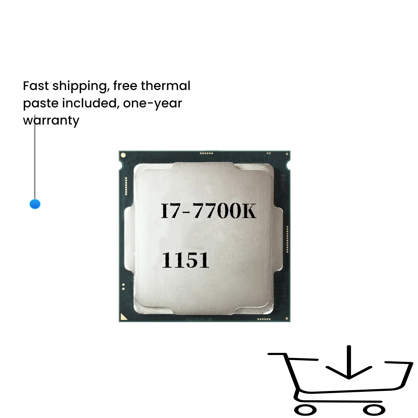 

Четырехъядерный восьмипоточный процессор Core i7 7700K, 4,2 ГГц, 8 МБ, 91 Вт, LGA 1151
