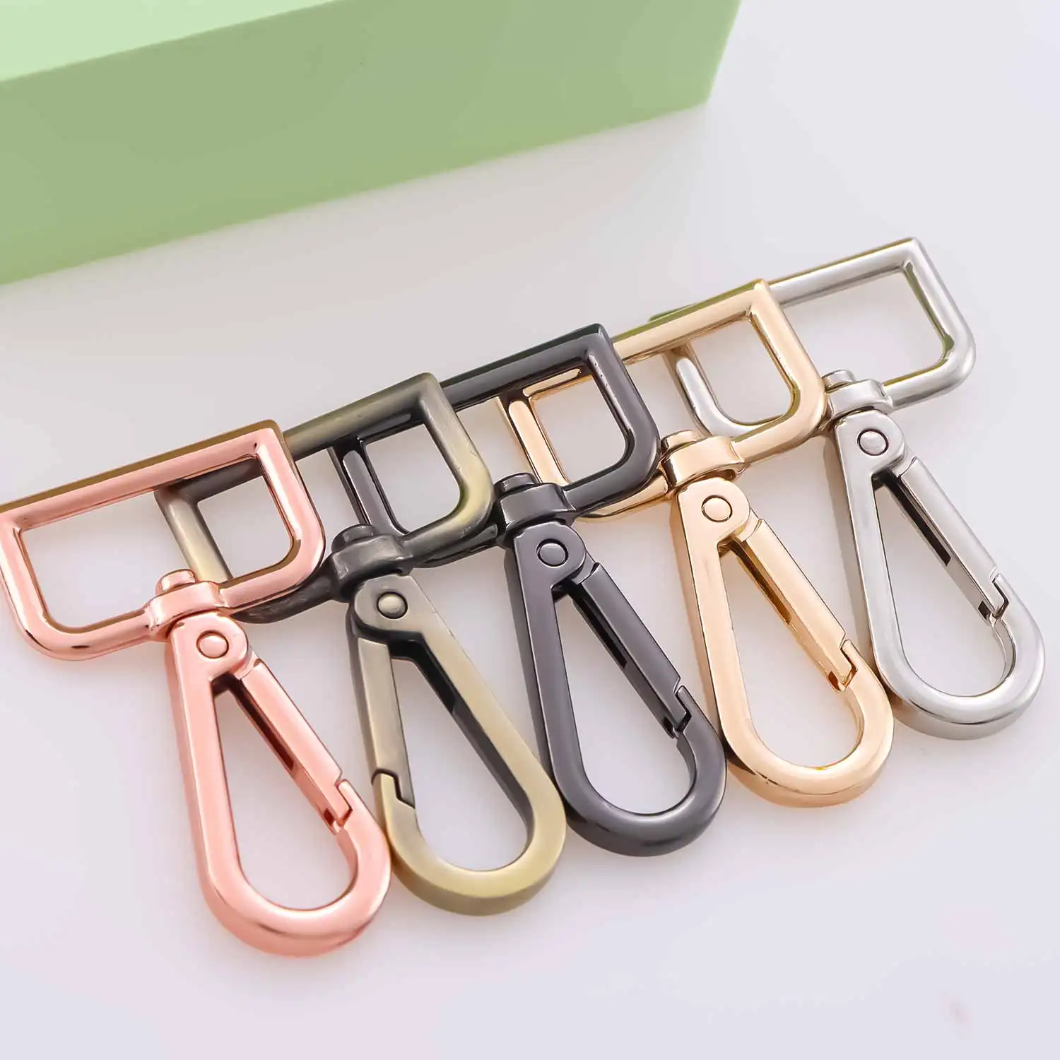 5pcs Metal Swivel Clasp Lobster Dog Collar Snap Hooks Bag Strap Buckles Key Belt Clip Buckle DIY Accessories