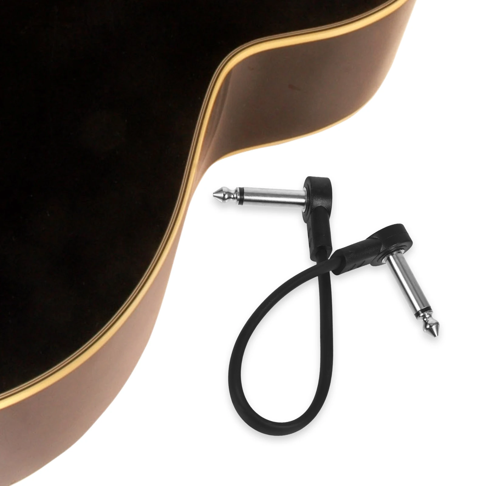 

6pcs Guitar Patch Cables 6.35Mm Oxygen-Free Copper Pedal Cables Electric Guitar Instrument Cable Durable Flexible For Pedal
