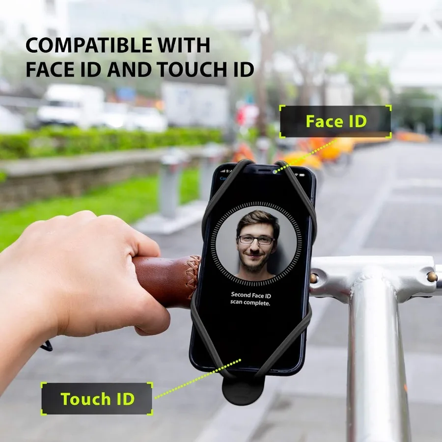 Universal Cycling Phone Holder with ScratchFree Silicone and AntiSlip Design for Handlebar Durable Bike Tie Mount Compatible wi