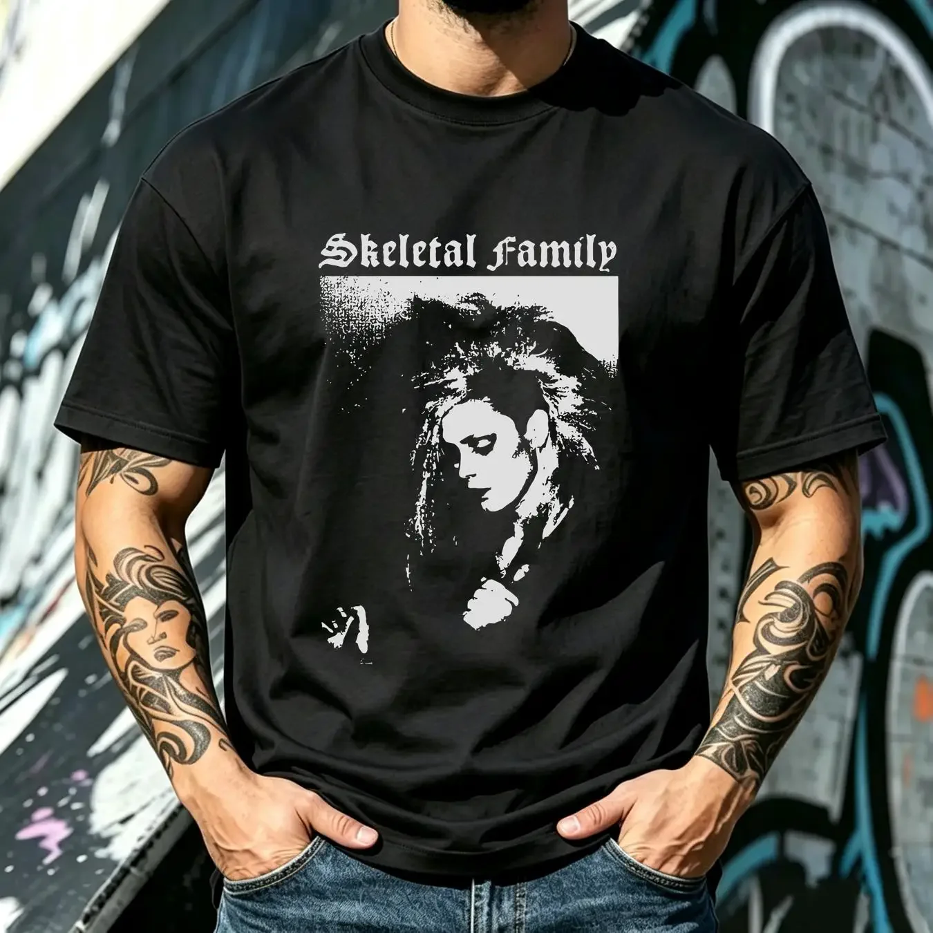 washed T Shirt Skeletal Family Siouxsie and the banshees Bauhaus March Violets Xmal Deutschland Danse Society vintage Washed