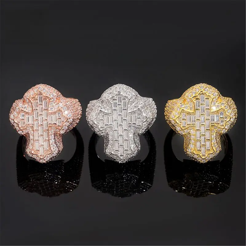 

Кольцо специальной формы Fanglef с муассанитом S925, серебряное кольцо в стиле хип-хоп для мужчин