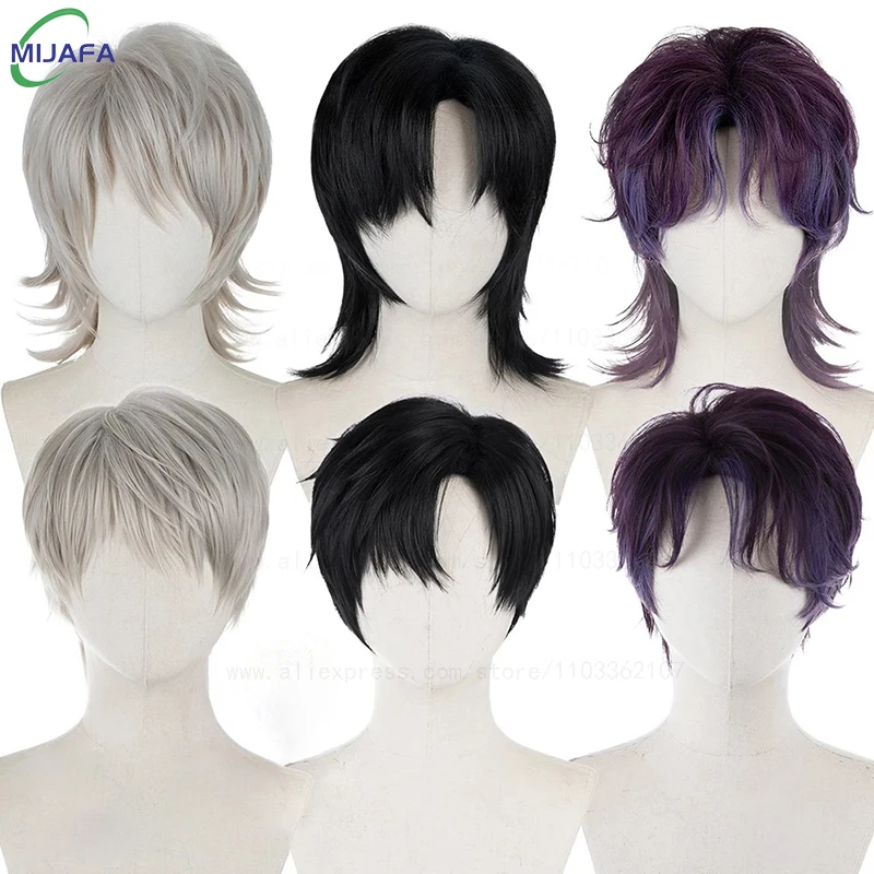 High Quality Love And Deepspace Rafayel Zayne Xavier Cosplay Wig 30cm Short Hair Anime Wig Heat Resistant Synthetic Halloween Pa
