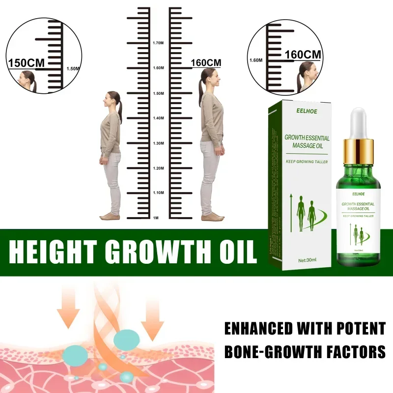 Height Increasing Oil Body Grow Taller Promote Bone Growth Heightening Plantar Acupoints care Herbal Foot Massage Essential Oil