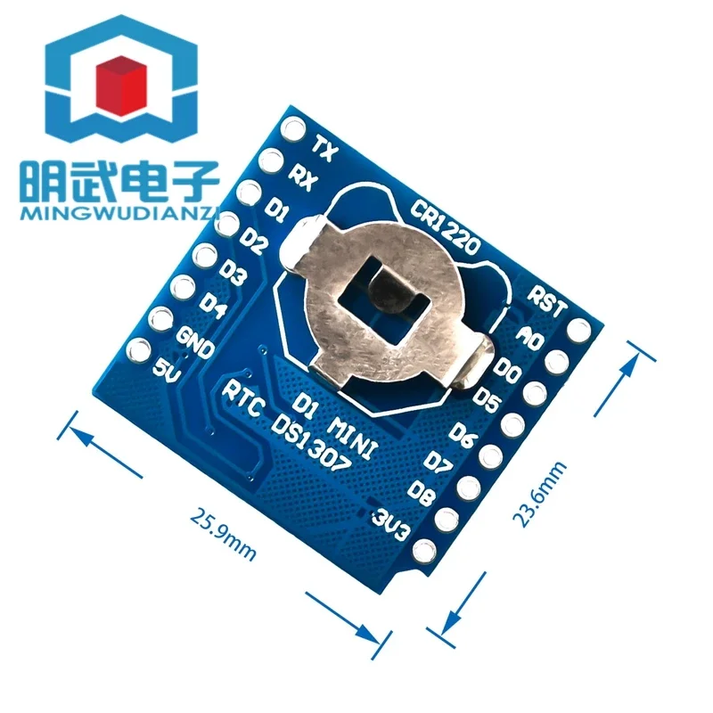 Bateria de relógio em tempo real para WeMos D1, RTC, DS1307
