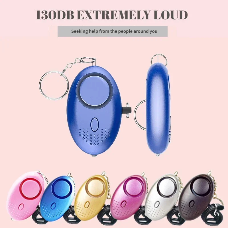 1-3pcs Personal Alarm With LED Light 130DB Anti Lost Wolf Self-Defense Safety Attack Emergency Alarms For Women Kids Elder