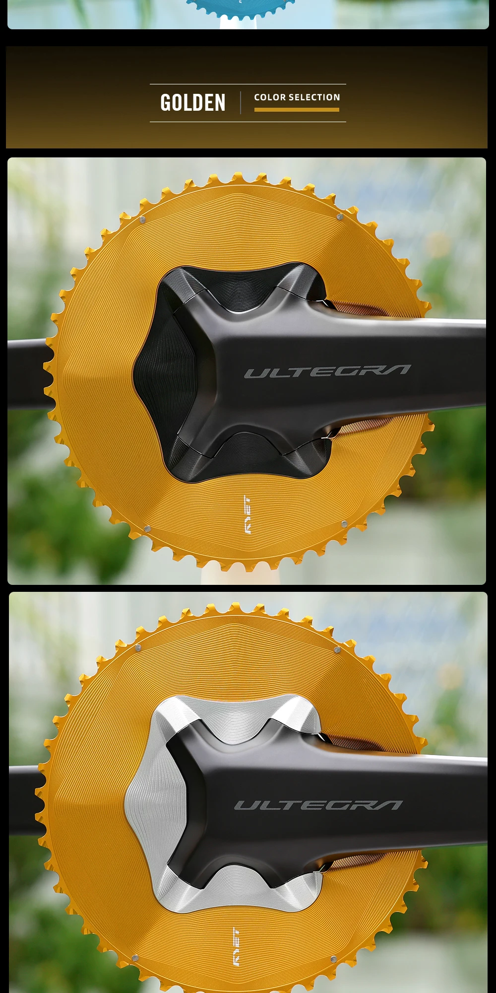RYET Aero Rennrad-Kettenblatt 50-34T 52-36T Kompatibel mit Shimano 12-Gang Dura-Ace R9200 Ultegra R8100 105 R7100 2x Gruppensätzen – Detail 22