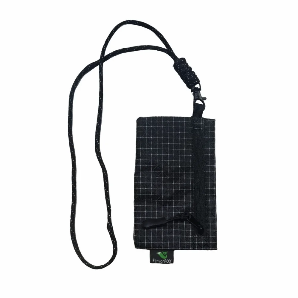 Portable Lightweight Outdoor Storage Bag with Rope ‌Wear Resistant Key Card Wallet Waterproof Zipper Coin Purse Cash Bag Camping
