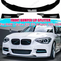 For BMW F20 F21 Front Bumper Lip Spoiler Splitter Fog Lamp Grille Trim 1 Series 120d 120i M135i M Pack 2011-2015 Pre-Lci Bodykit